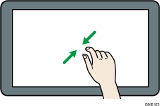Ilustrace stažení prstů