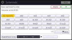 Illustration af displayet på betjeningspanelet