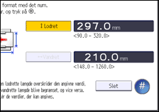 Illustration af displayet på betjeningspanelet