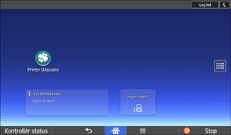 Illustration af displayet på betjeningspanelet