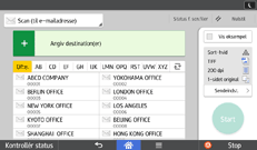 Illustration af displayet på betjeningspanelet