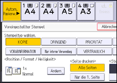 Abbildung Bedienfeld-Display