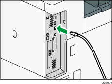 Abbildung des Anschlusses des USB-Schnittstellenkabels