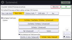 Abbildung Bedienfeld-Display