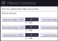 Εικόνα οθόνης πίνακα χειρισμού