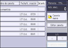 Ilustración de la pantalla panel de mandos