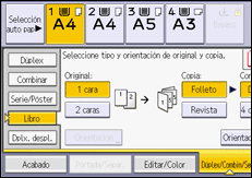 Ilustración de la pantalla panel de mandos