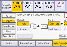 Ilustración de la pantalla panel de mandos