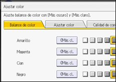 Ilustración de la pantalla panel de mandos