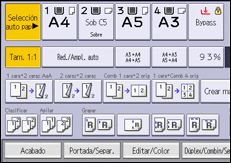 Ilustración de la pantalla panel de mandos