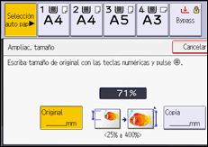 Ilustración de la pantalla panel de mandos