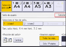 Ilustración de la pantalla panel de mandos