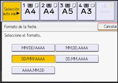 Ilustración de la pantalla panel de mandos