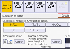 Ilustración de la pantalla panel de mandos