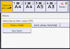 Ilustración de la pantalla panel de mandos