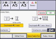 Ilustración de la pantalla panel de mandos