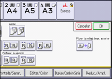 Ilustración de la pantalla panel de mandos