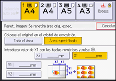 Ilustración de la pantalla panel de mandos