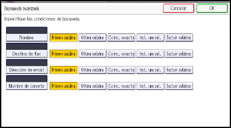 Ilustración de la pantalla panel de mandos
