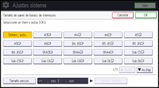 Ilustración de la pantalla panel de mandos