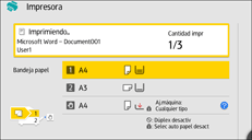 Ilustración de la pantalla panel de mandos