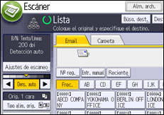 Ilustración de la pantalla panel de mandos