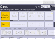 Illustration de l'écran du panneau de commande