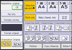 Illustration de l'écran du panneau de commande