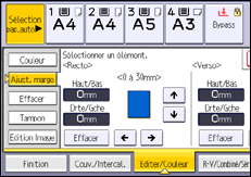 Illustration de l'écran du panneau de commande