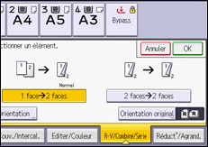 Illustration de l'écran du panneau de commande