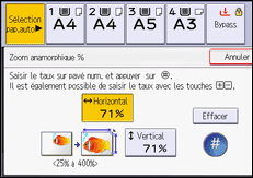 Illustration de l'écran du panneau de commande