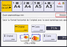Illustration de l'écran du panneau de commande