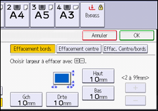 Illustration de l'écran du panneau de commande