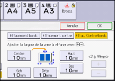 Illustration de l'écran du panneau de commande