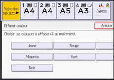 Illustration de l'écran du panneau de commande