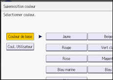 Illustration de l'écran du panneau de commande