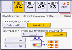 Illustration de l'écran du panneau de commande
