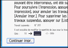 Illustration de l'écran du panneau de commande