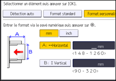 Illustration de l'écran du panneau de commande