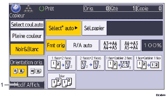 Illustration numérotée du panneau de commande