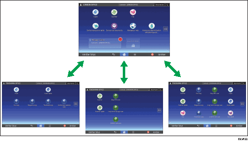 Illustration de personnalisation de l'écran [Accueil]