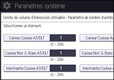 Illustration de l'écran du panneau de commande