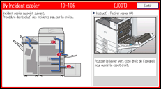 Illustration de l'écran du panneau de commande