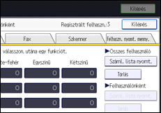 A kezelőpanel ismertetése