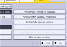 A kezelőpanel ismertetése