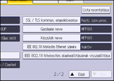A kezelőpanel ismertetése