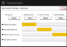A kezelőpanel ismertetése
