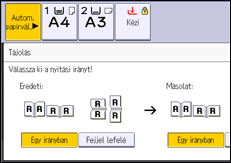 A kezelőpanel ismertetése