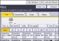 A kezelőpanel ismertetése