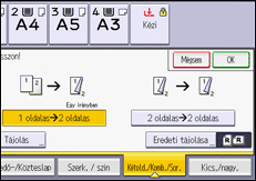 A kezelőpanel ismertetése